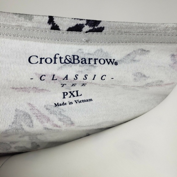 CROFT & BARROW Gray Purple Floral Top XL - Picture 5 of 6